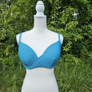 Shade & Shore Lightly Lined Push Up Underwire Bikini Top Size 38 D